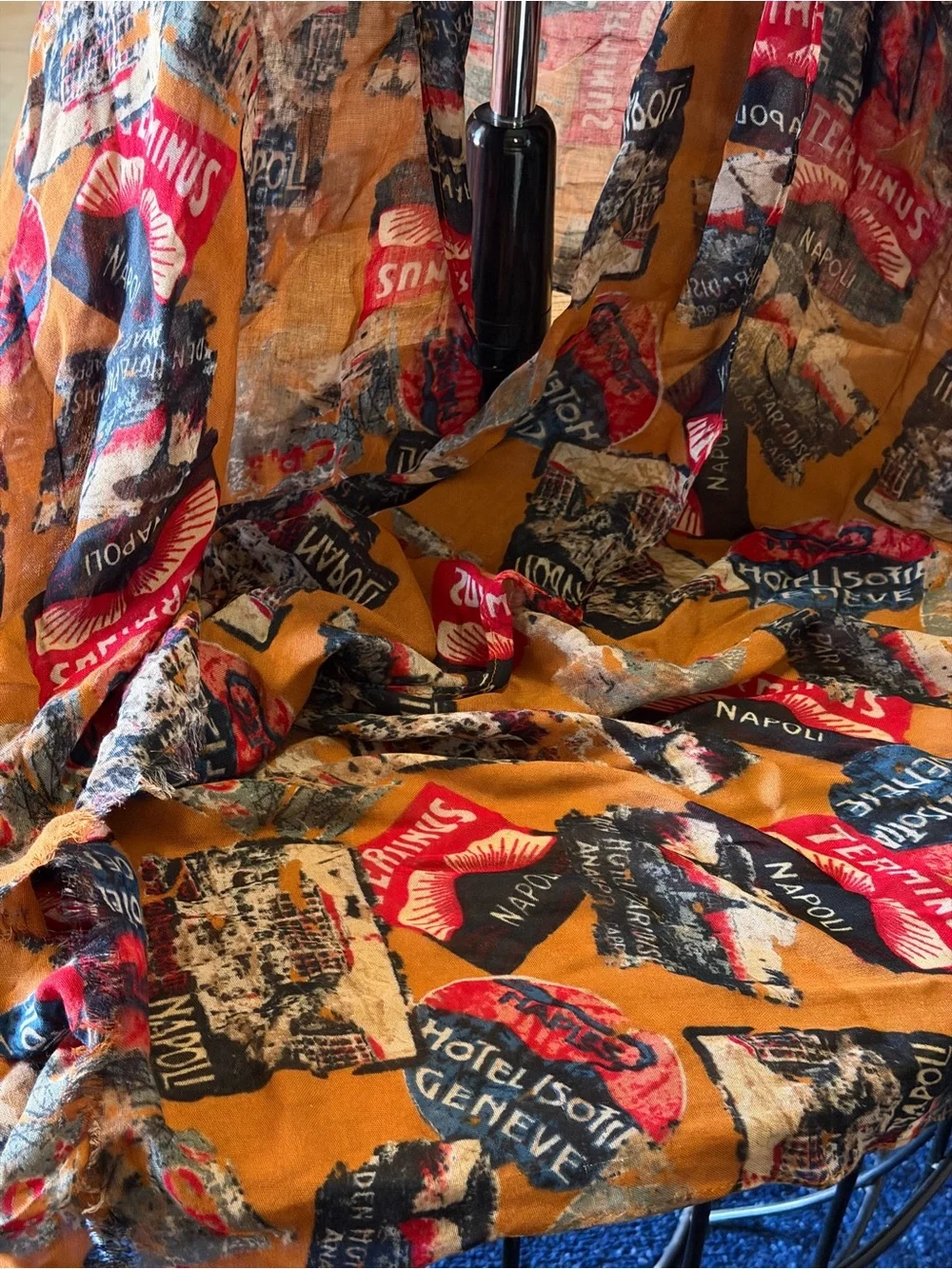Lot 4 Patricia Nash Fall Pattern Scarfs Wraps 100% Viscose 24-28” Wide Fringe